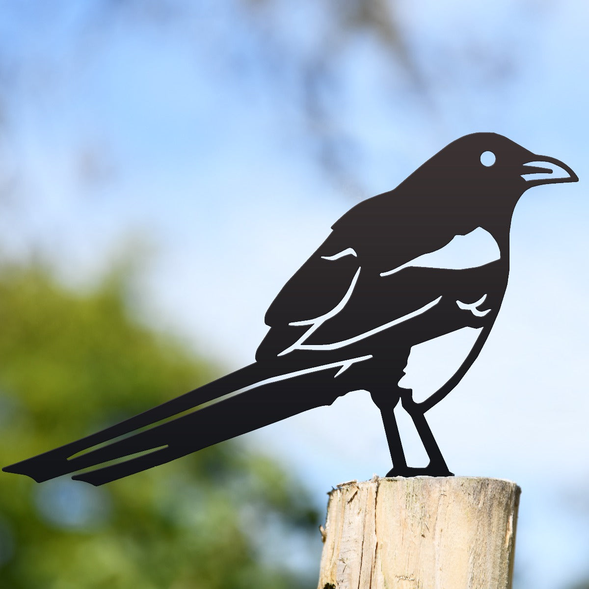 Magpie Garden Sheet Steel Fence Topper In Black