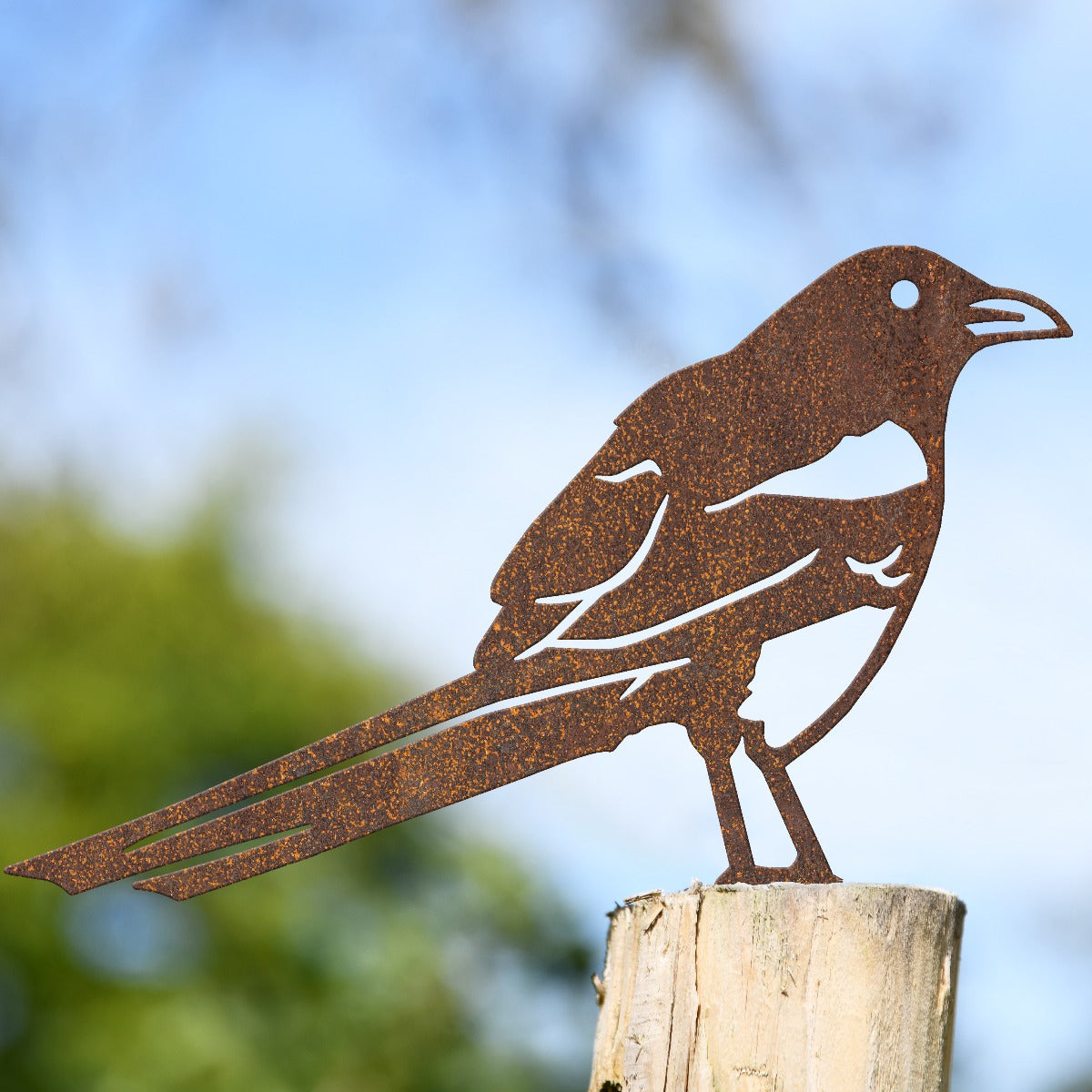 Magpie Garden Sheet Steel Fence Topper In Rustic