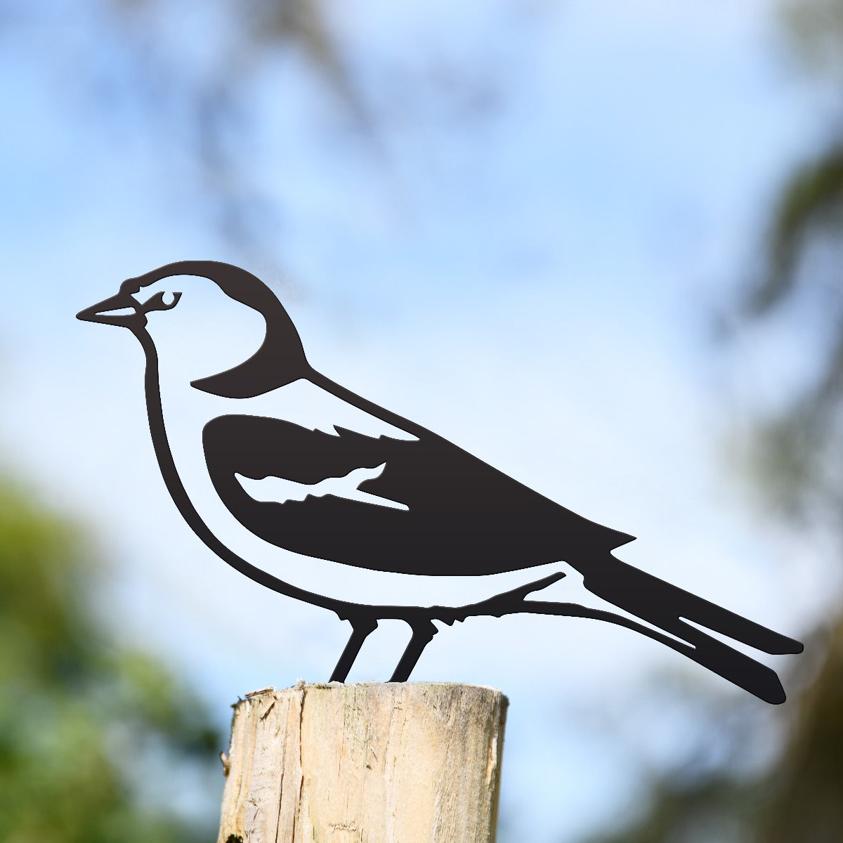 Chaffinch Garden Sheet Steel Fence Topper In Black
