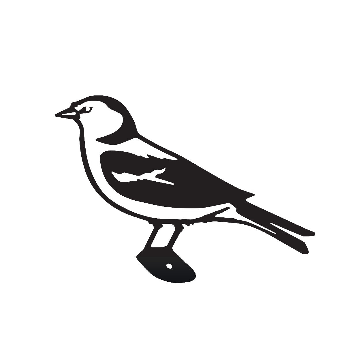 Chaffinch Garden Sheet Steel Fence Topper In Black