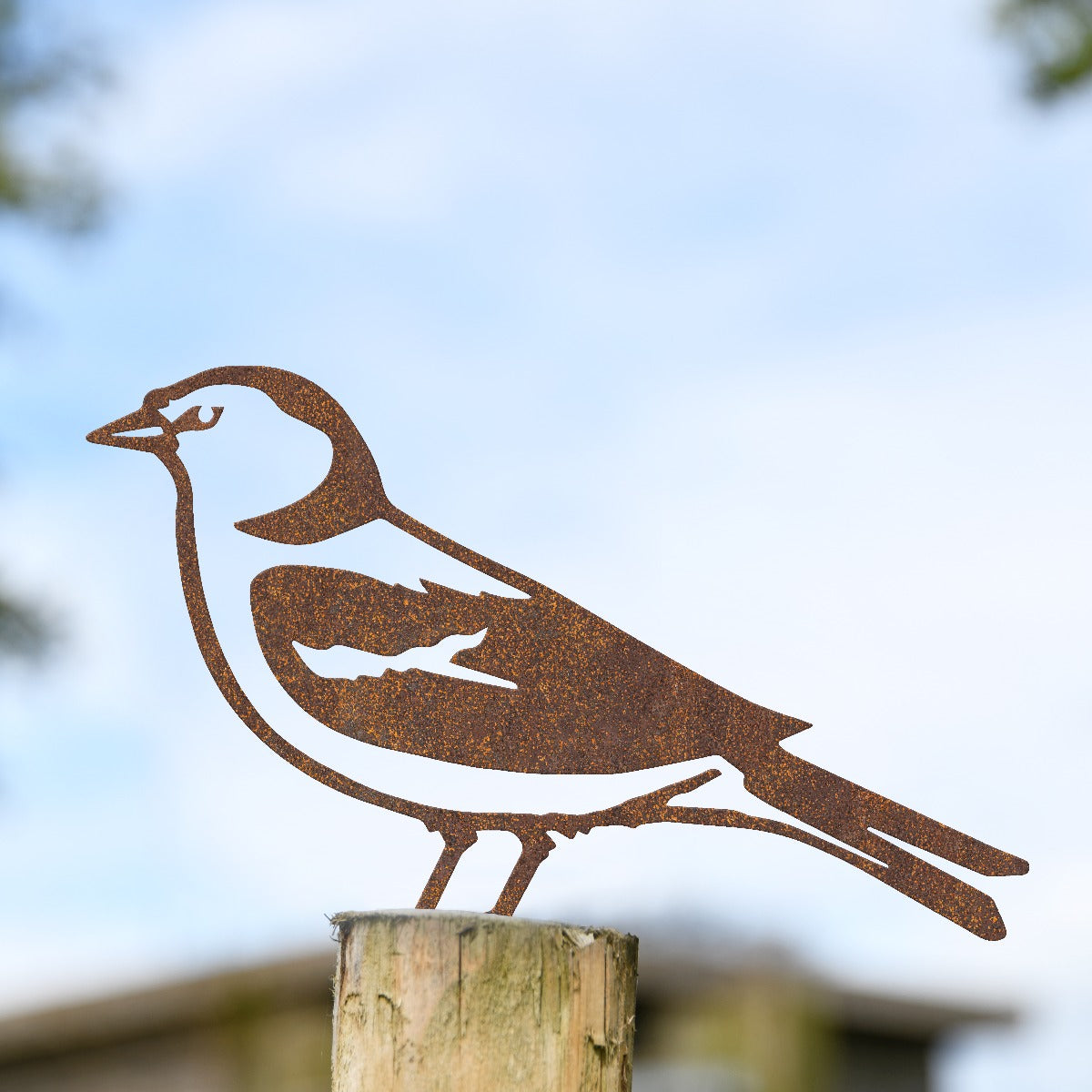 Chaffinch Garden Sheet Steel Fence Topper In Rustic