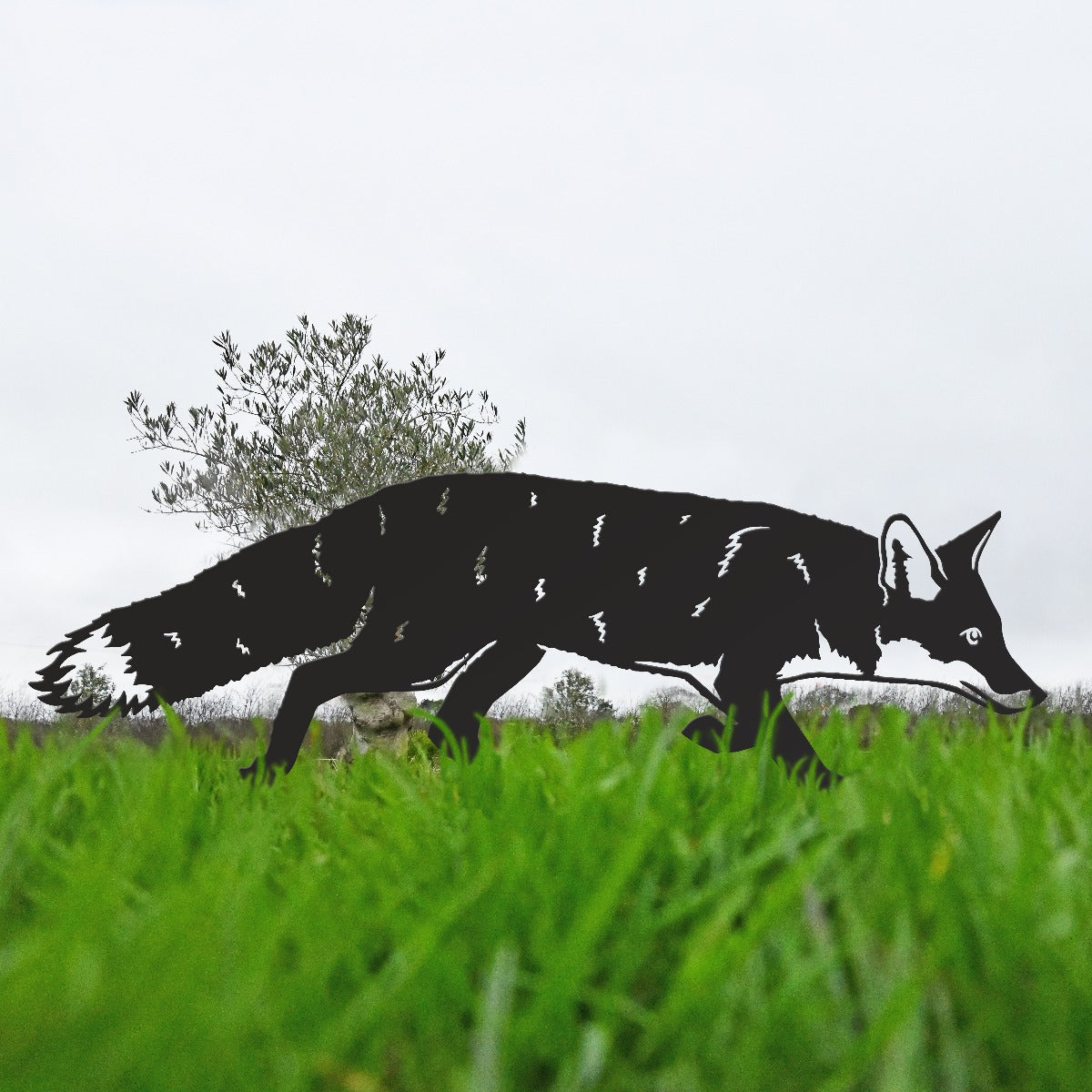 Fox Garden Sheet Steel Silhouette In Black