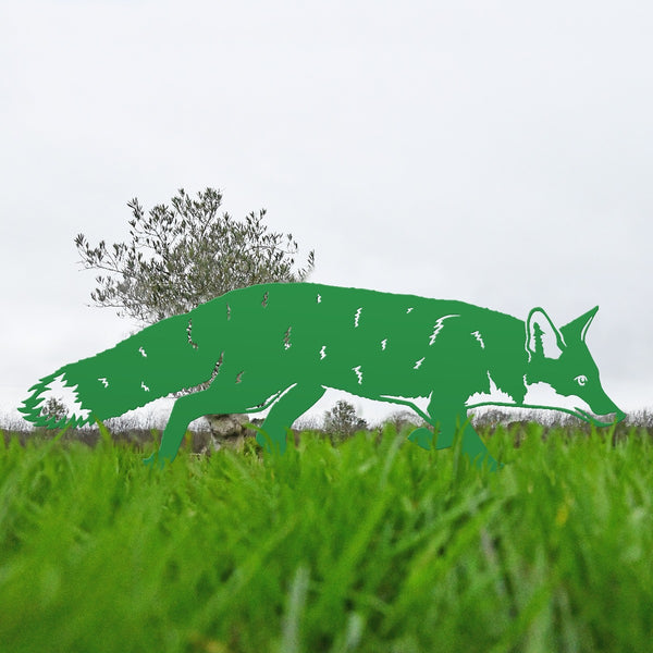 Fox Garden Sheet Steel Silhouette In Green