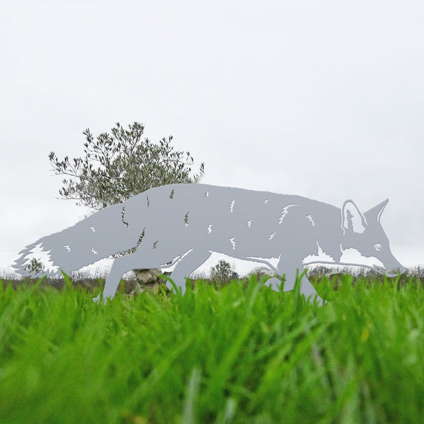 Fox Garden Sheet Steel Silhouette In Silver