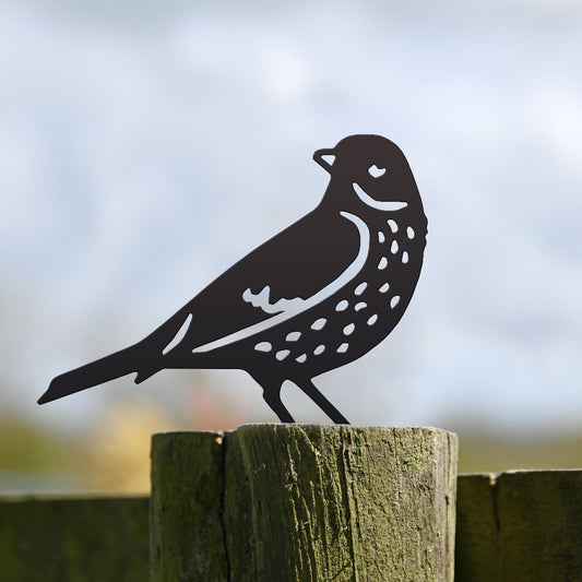 Wren Garden Sheet Steel Fence Topper In Black