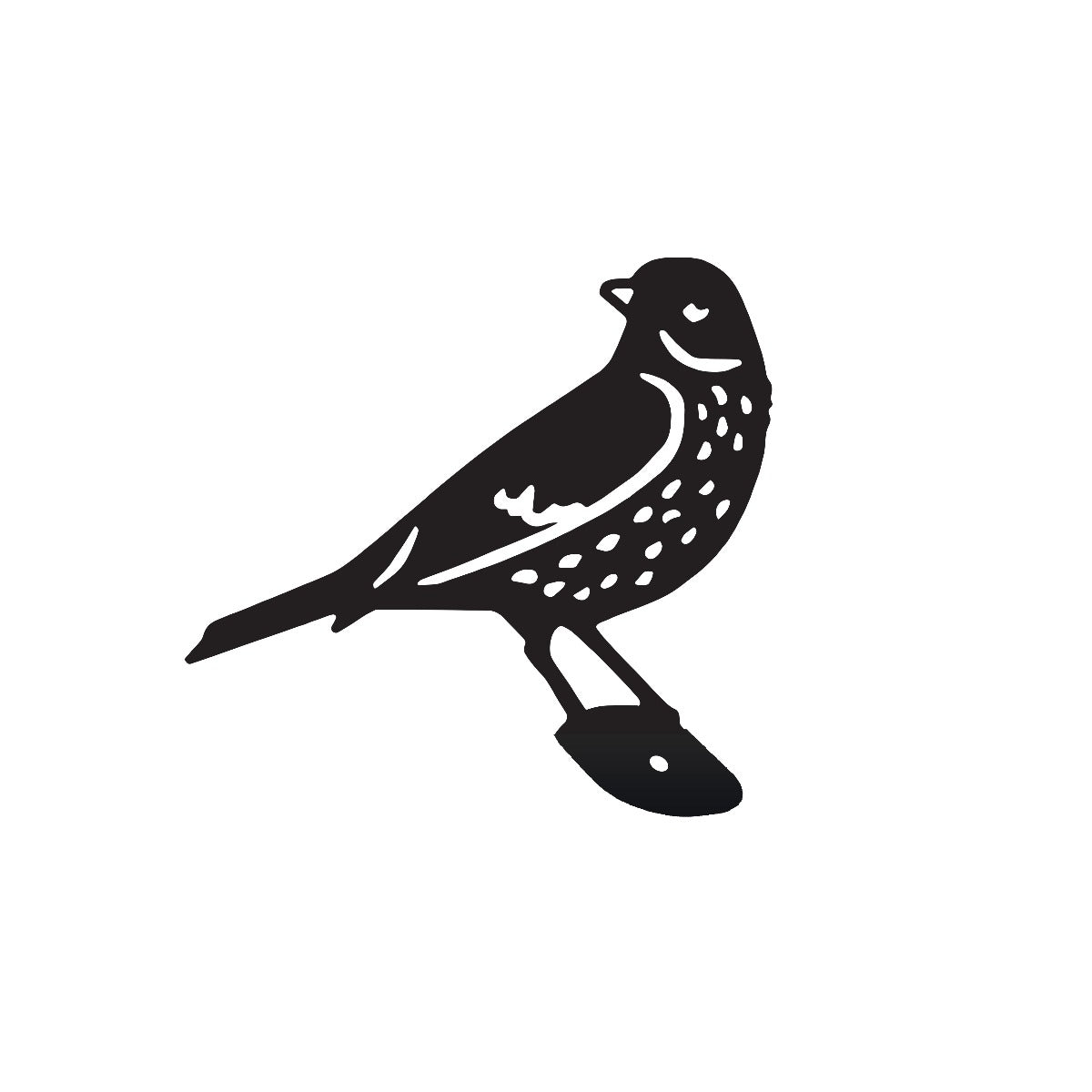 Wren Garden Sheet Steel Fence Topper In Black