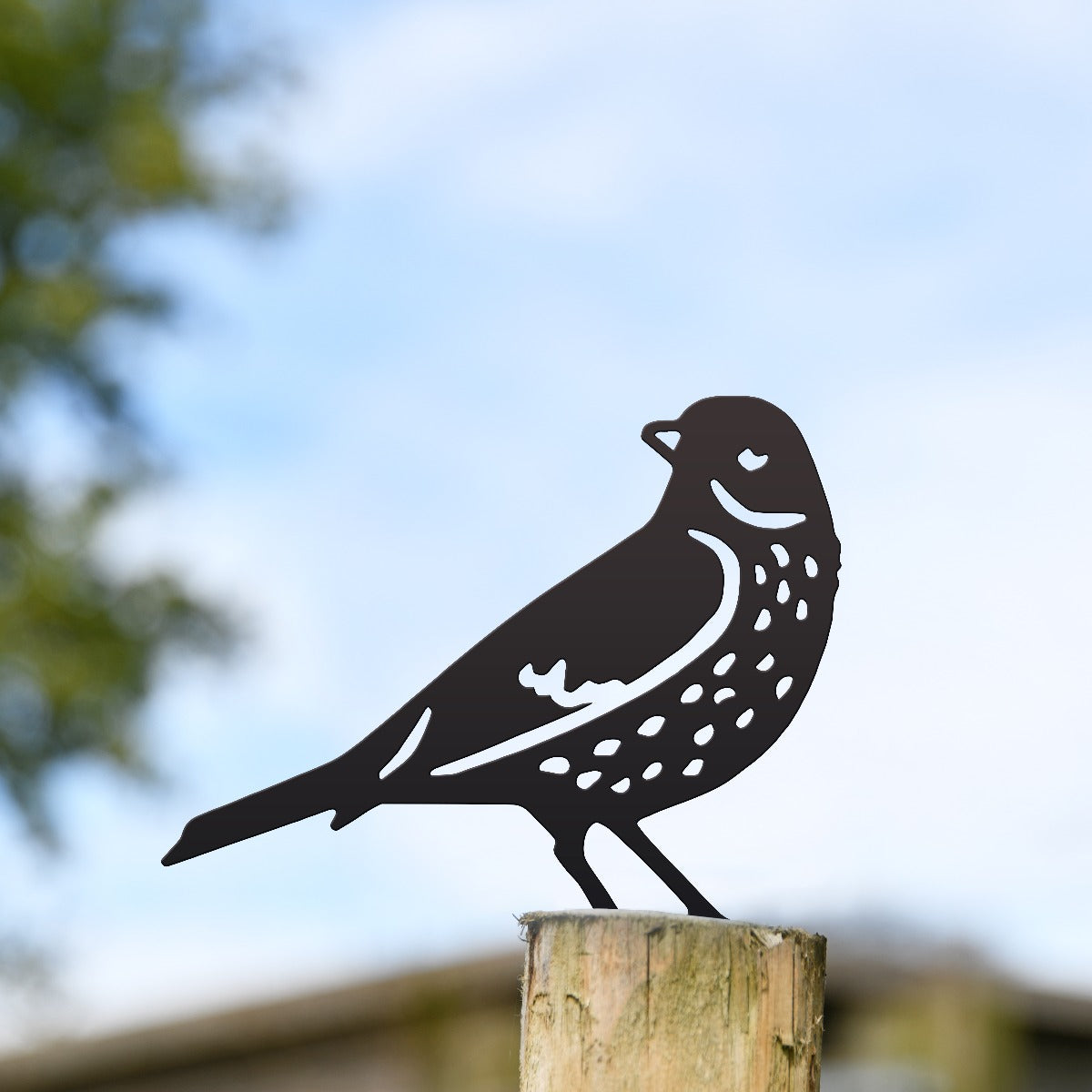 Wren Garden Sheet Steel Fence Topper In Black
