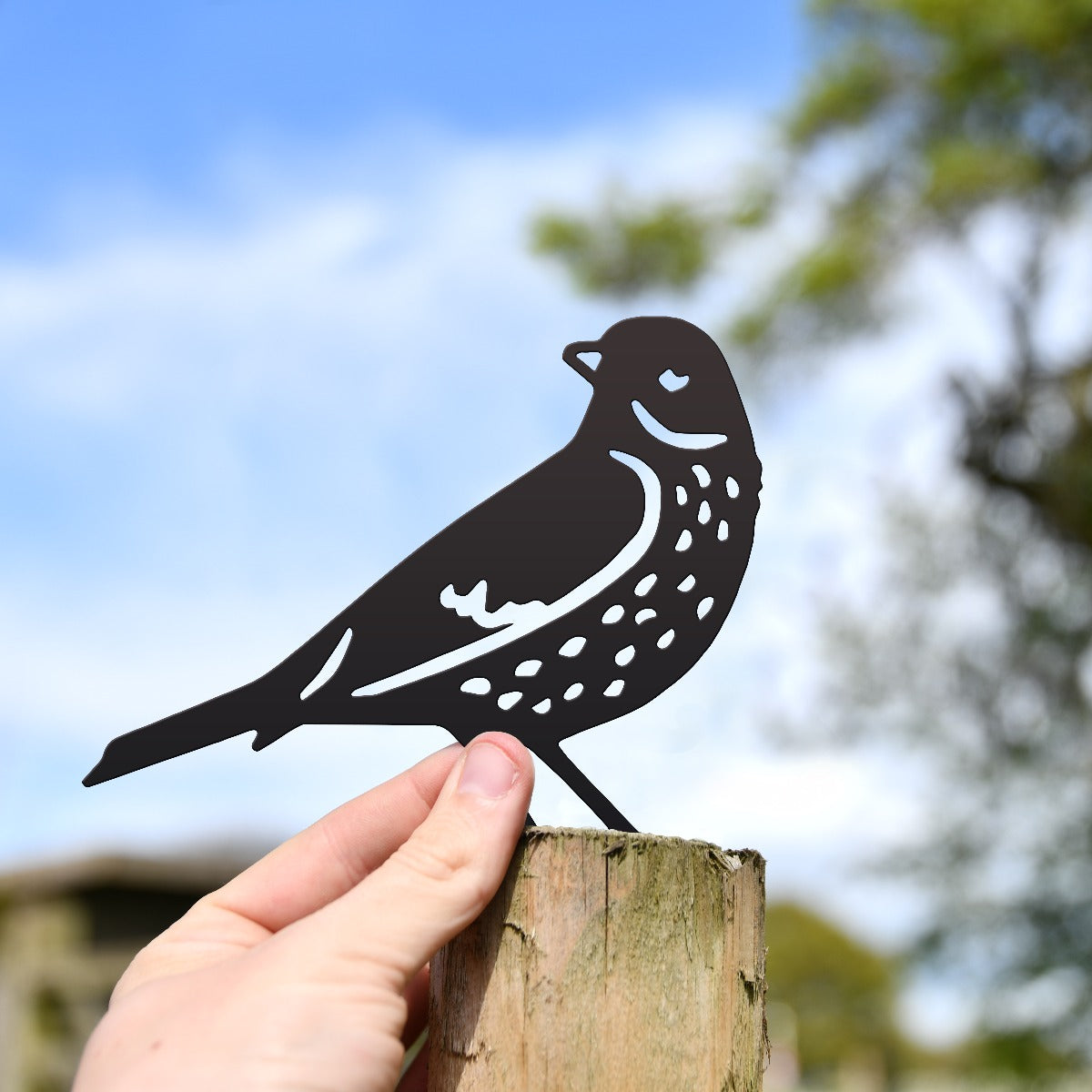 Wren Garden Sheet Steel Fence Topper In Black