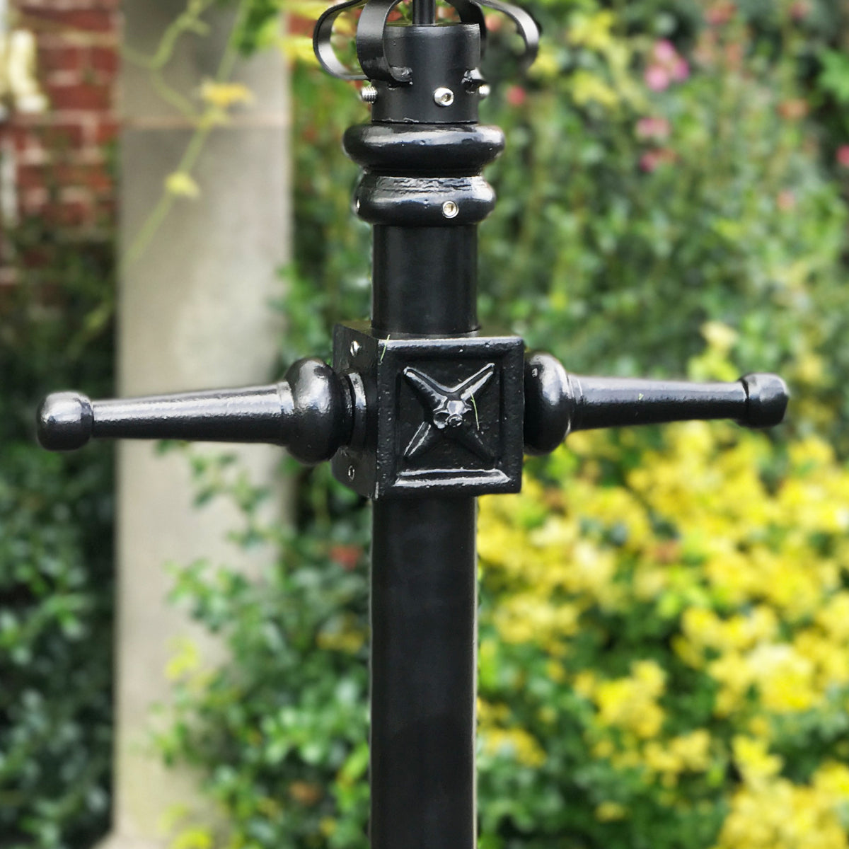 Close up of the cast iron ladder bars