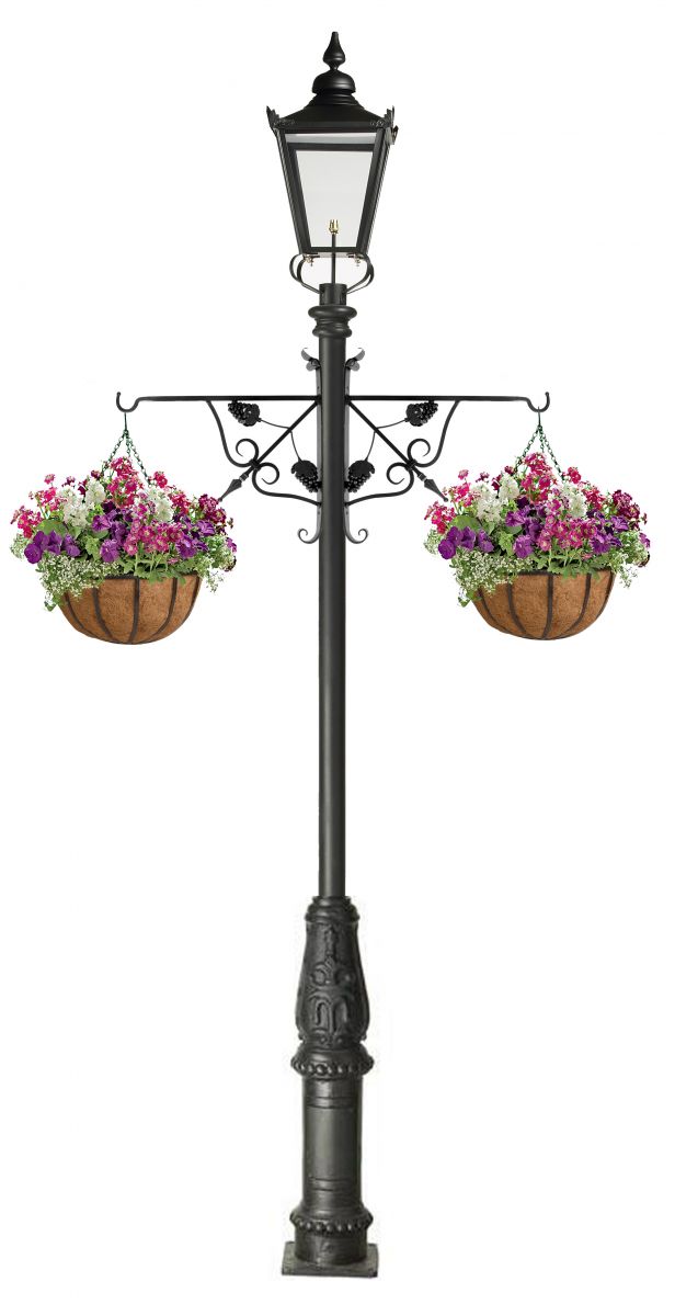 'Uva' Ornate Black Hanging Basket Bracket