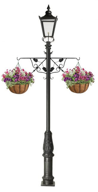 'Uva' Ornate Black Hanging Basket Bracket - thumbnail
