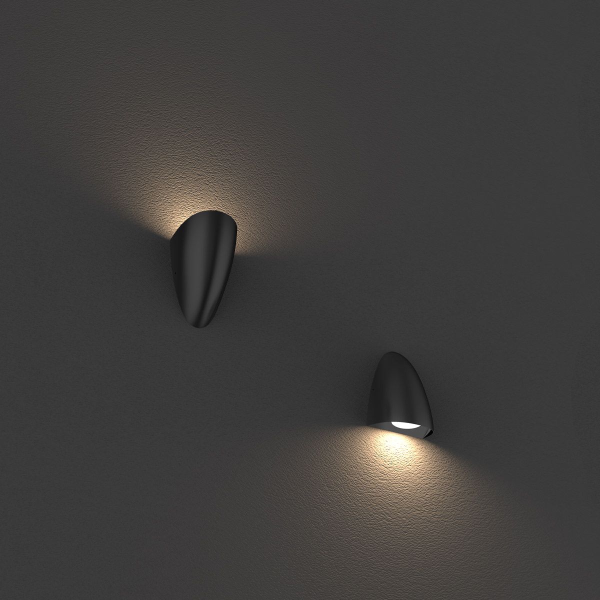 Modern "Fin" LED Wall light in situ