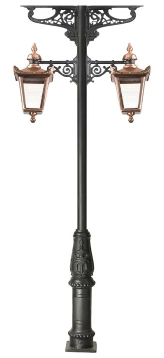 Veranda Canopy Support Column with Victorian Railway Lanterns