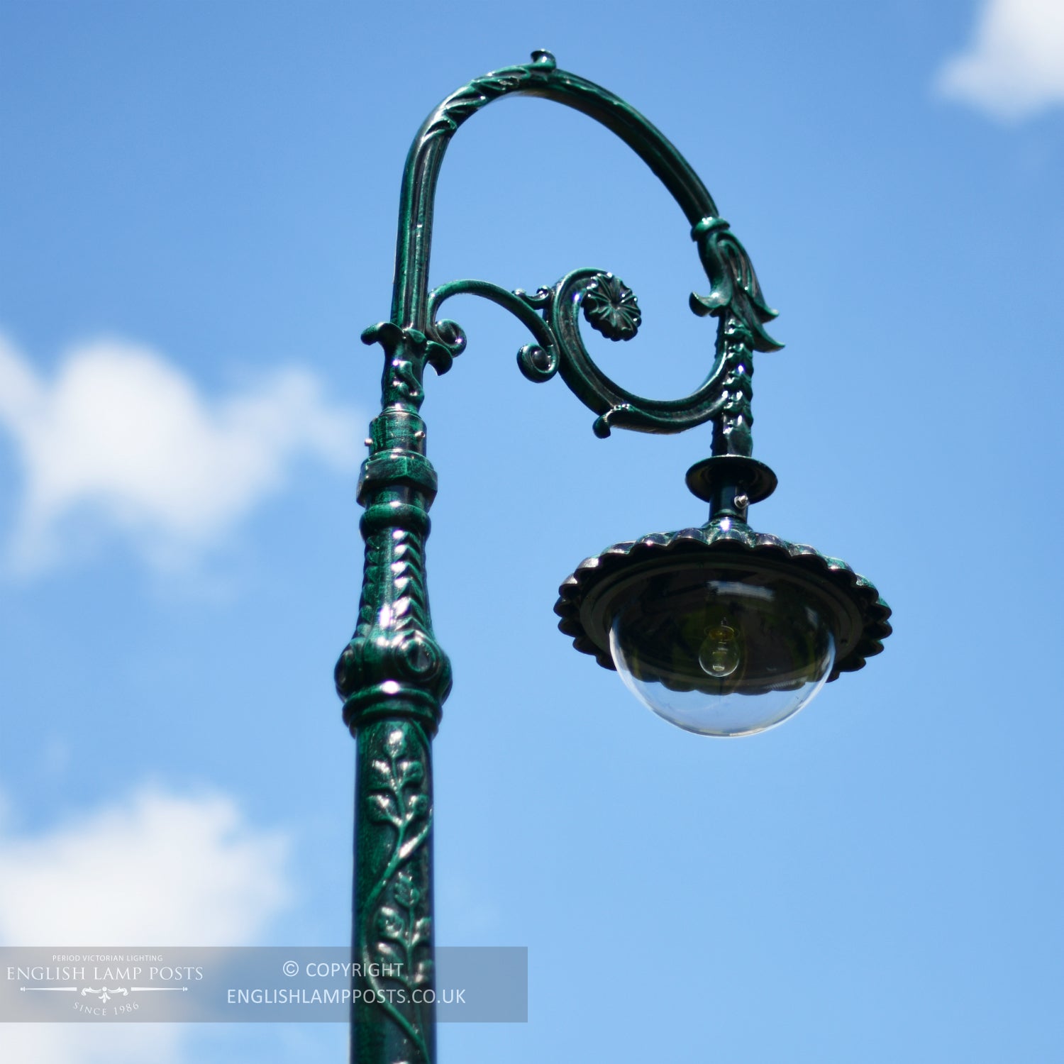 Verdigris Green Ornate Gothic Lamp Post Top