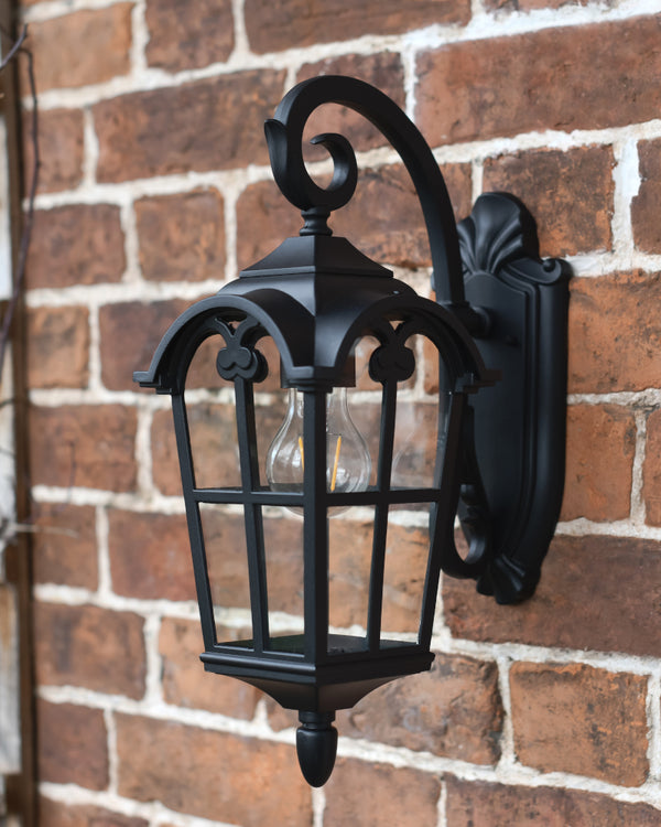 'Victoria' Black Traditional Top Fix Wall Light