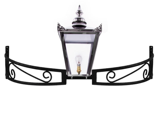 Stainless Steel Victorian Lantern on Bow Bracket