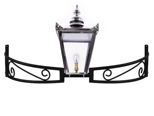 Stainless Steel Victorian Lantern on Bow Bracket