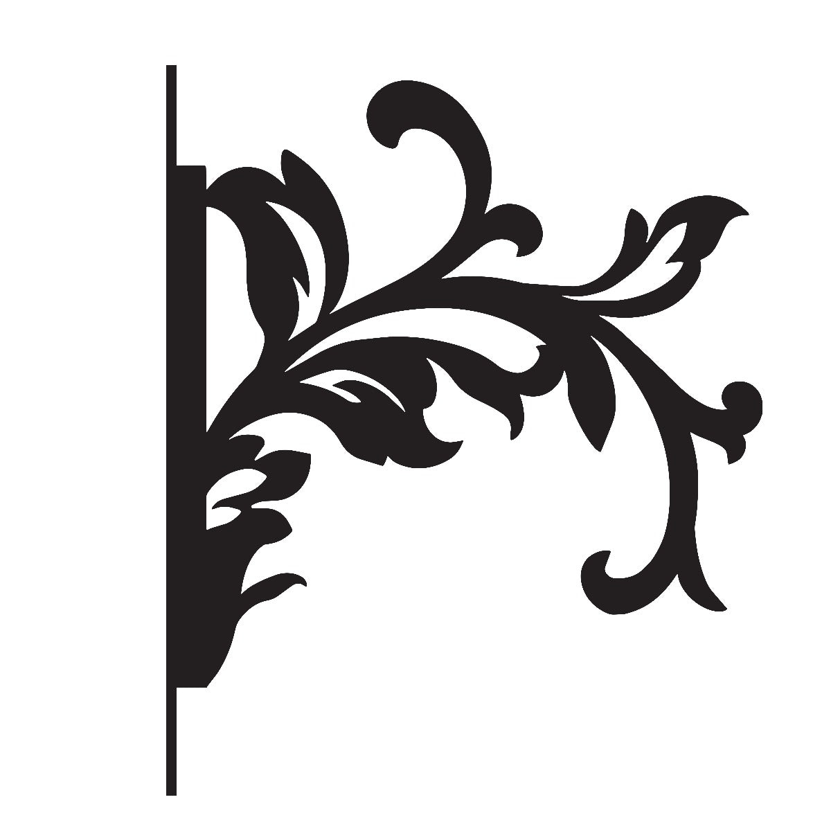 "Victorian Leaf" Garden Hanging Basket Bracket