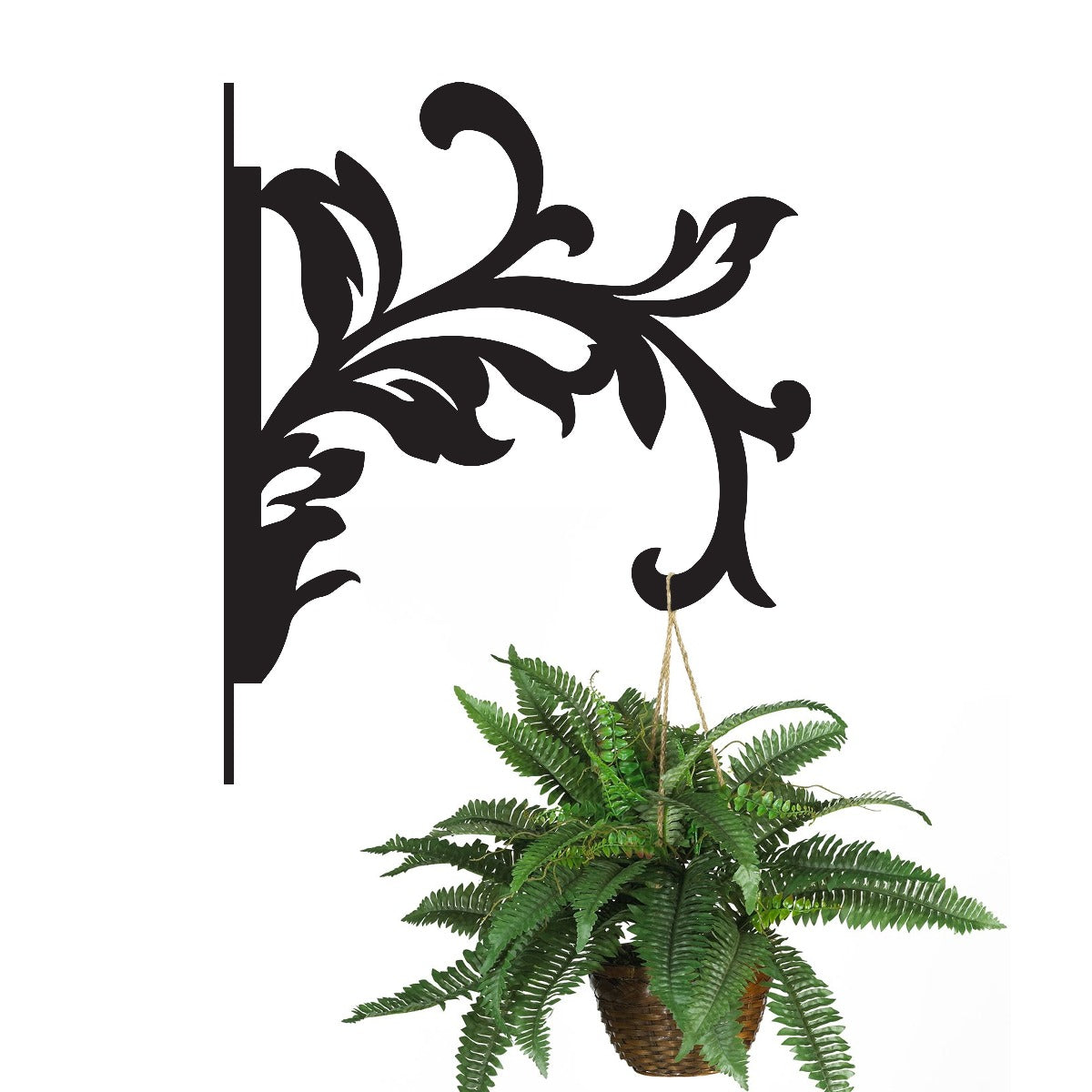 "Victorian Leaf" Garden Hanging Basket Bracket With Planter