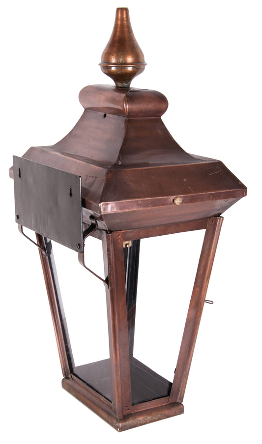Copper Victorian Style Wall Lantern