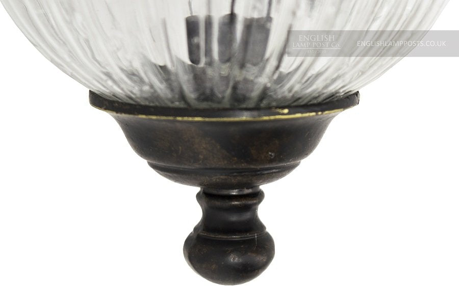 Traditional Fluted Hour Glass Wall Lantern