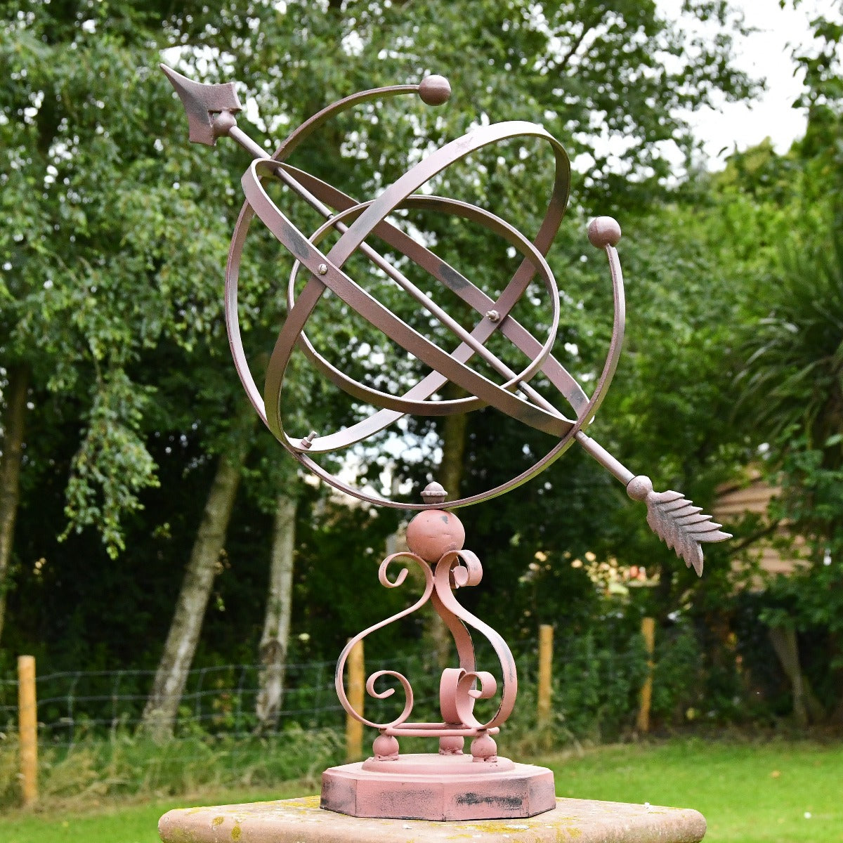 Vintage Wrought Iron Armillary Sphere