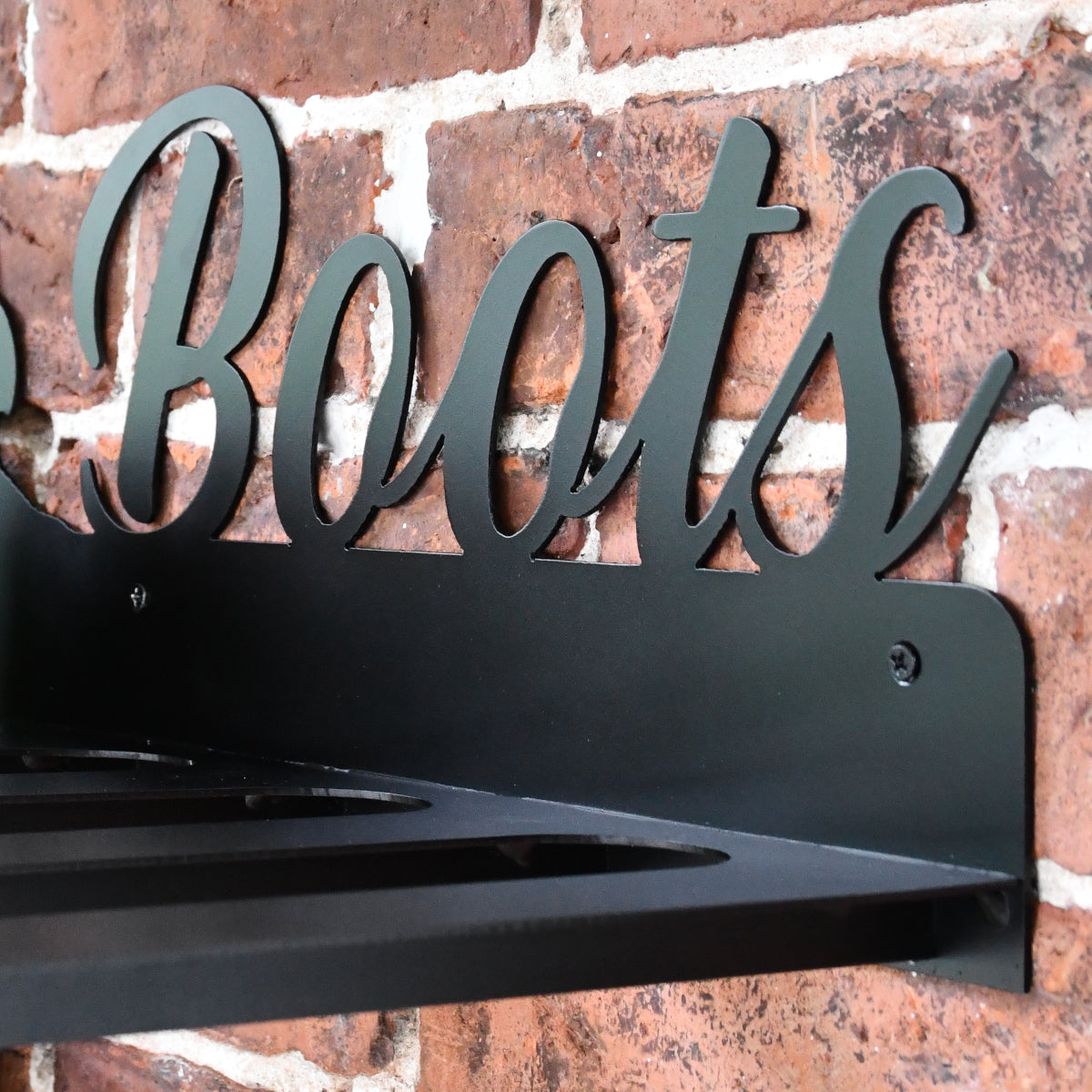 Side profile of the 'Boots' lettering