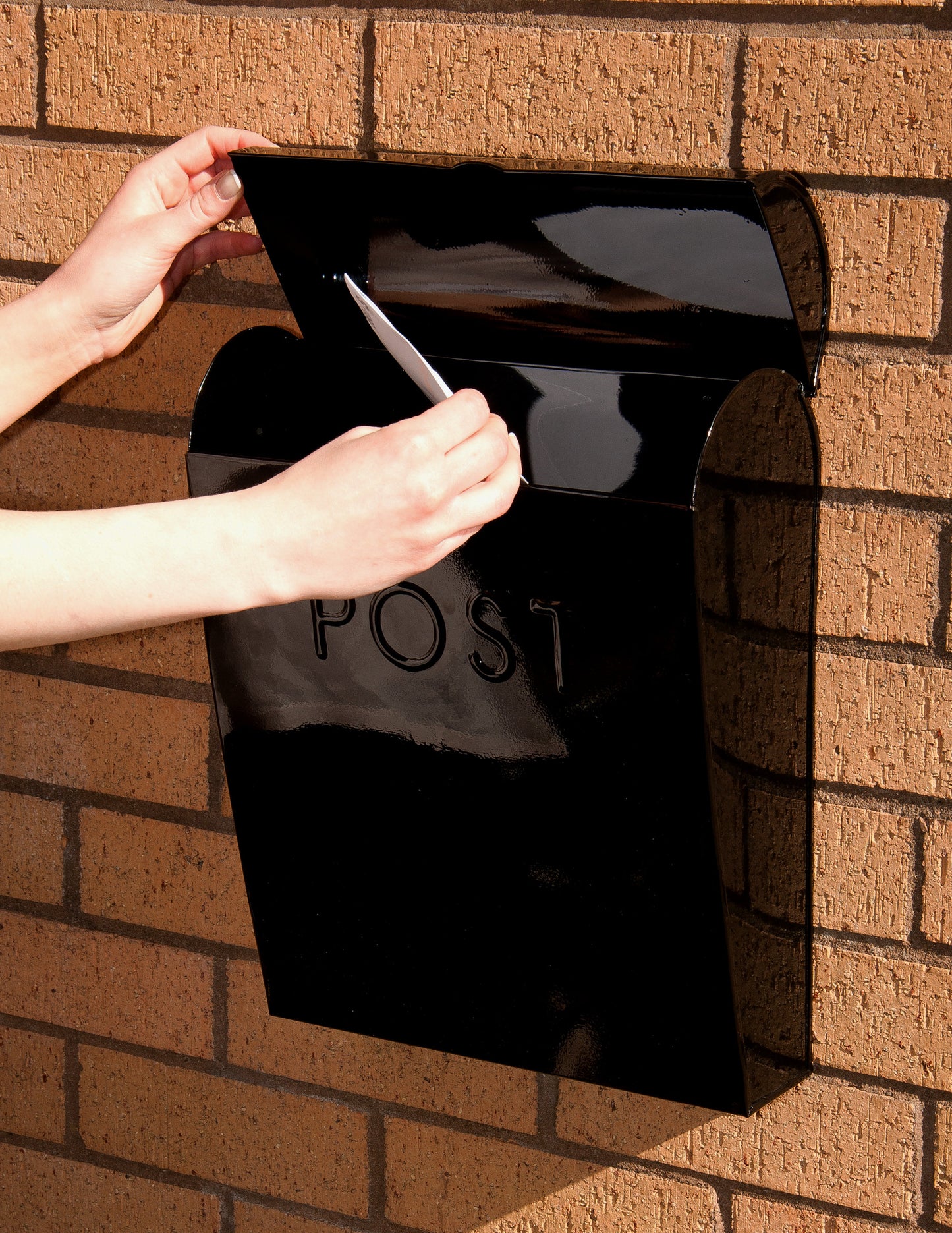 Black modern post box