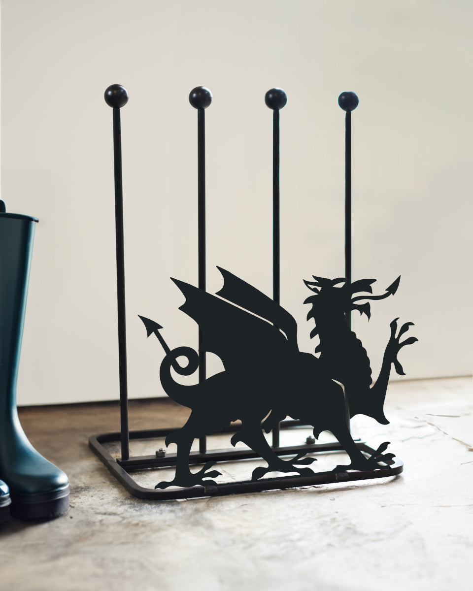 'Welsh Dragon' Steel Welly Rack