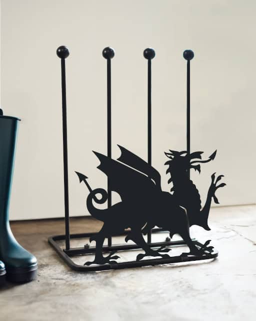 'Welsh Dragon' Steel Welly Rack - thumbnail