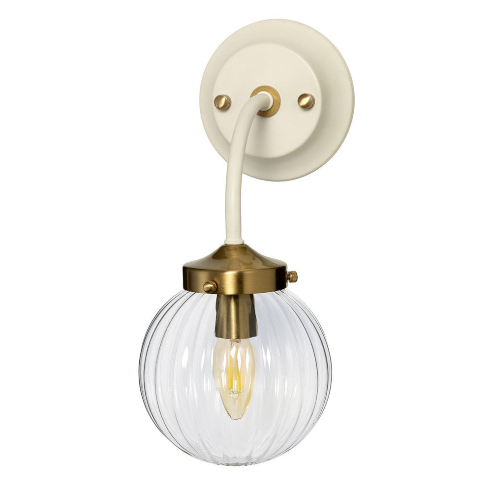 The cream wall light not illuminated