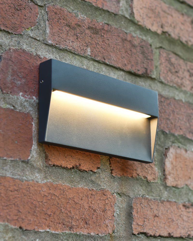Underneath view of the wall light