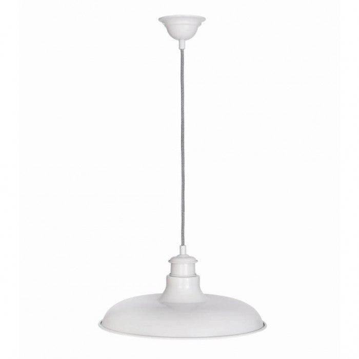 White Hanging Interior Barn Pendant Light