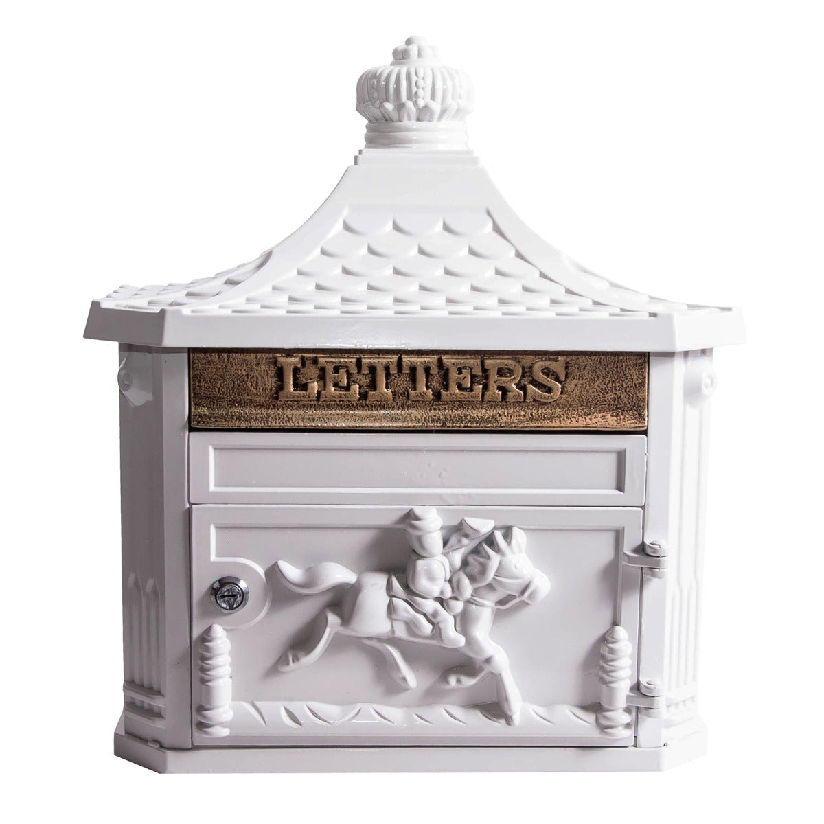 "Huntley" Wall Mounted Post Box Finished in White 