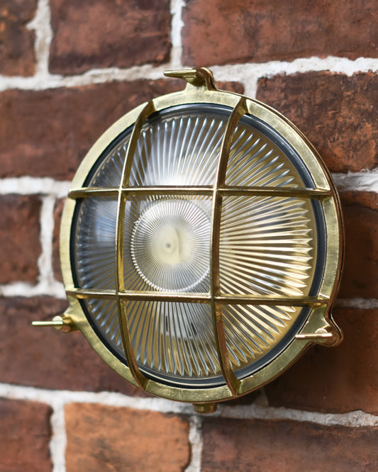 'Windermere' Antique Brass Nautical Outdoor Wall Light