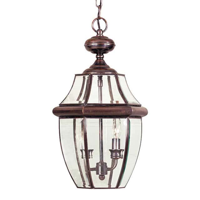 'Wingfield' Large Traditional Copper Chain Hanging Lantern - thumbnail