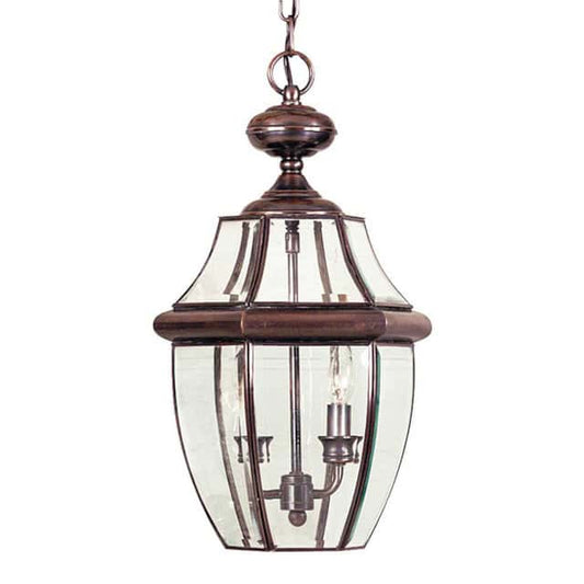 'Wingfield' Large Traditional Copper Chain Hanging Lantern - thumbnail
