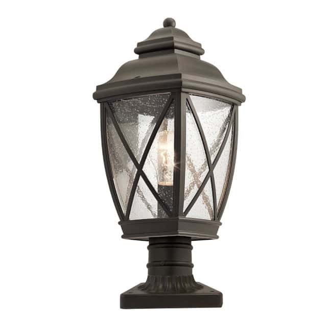 'Witton' Traditional Medium Bronze Pillar Light - thumbnail