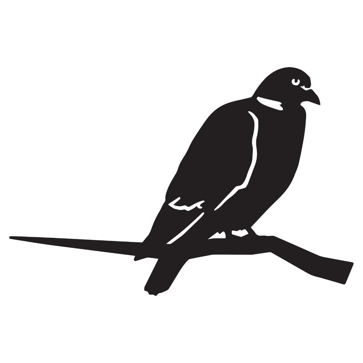 Wood Pigeon Garden Sheet Steel Tree Spike In Black