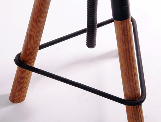 wooden adjustable pub stool