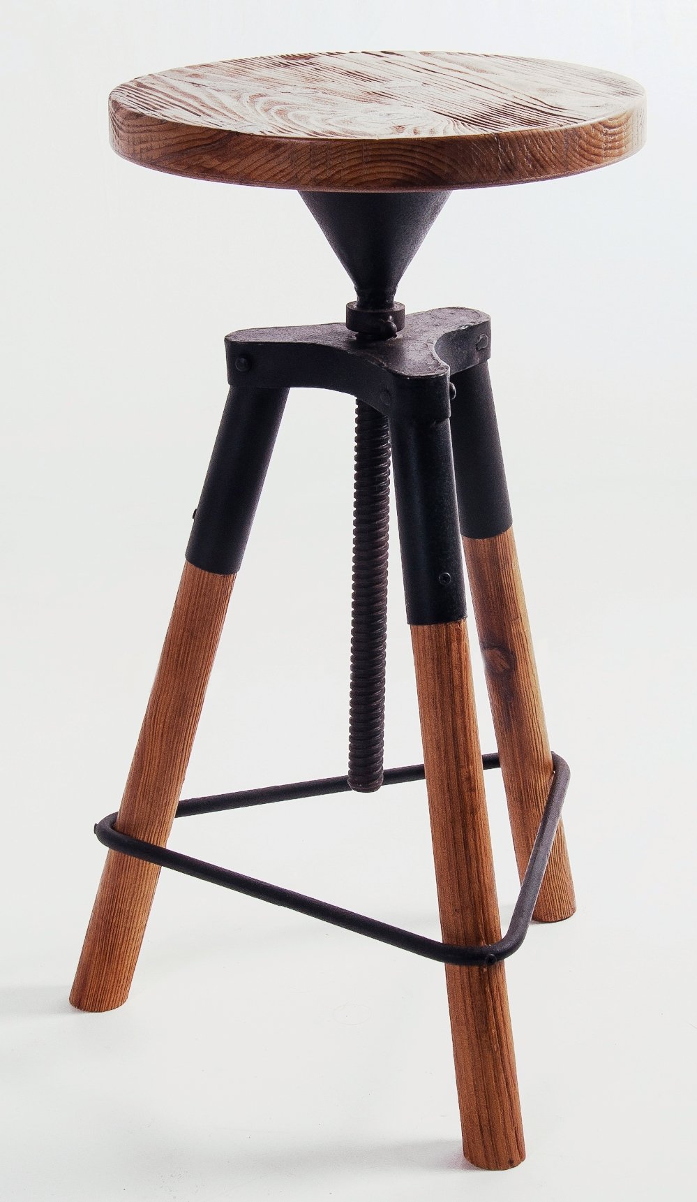wooden adjustable bar seat