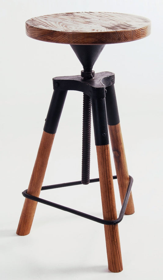 wooden adjustable bar seat