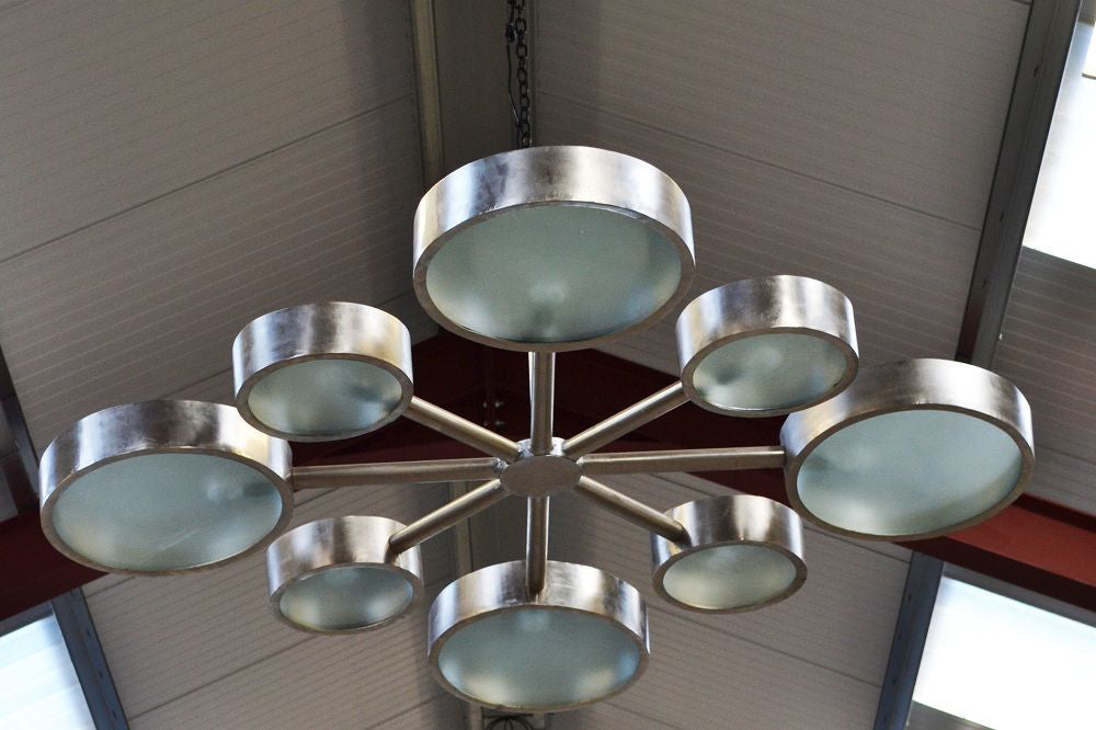 'Wothrope' Circular Pendant Light in silver 