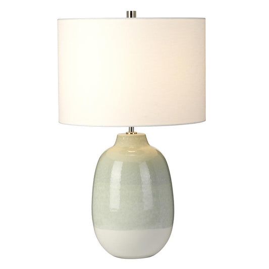 'Wrest' Green And White Table Lamp