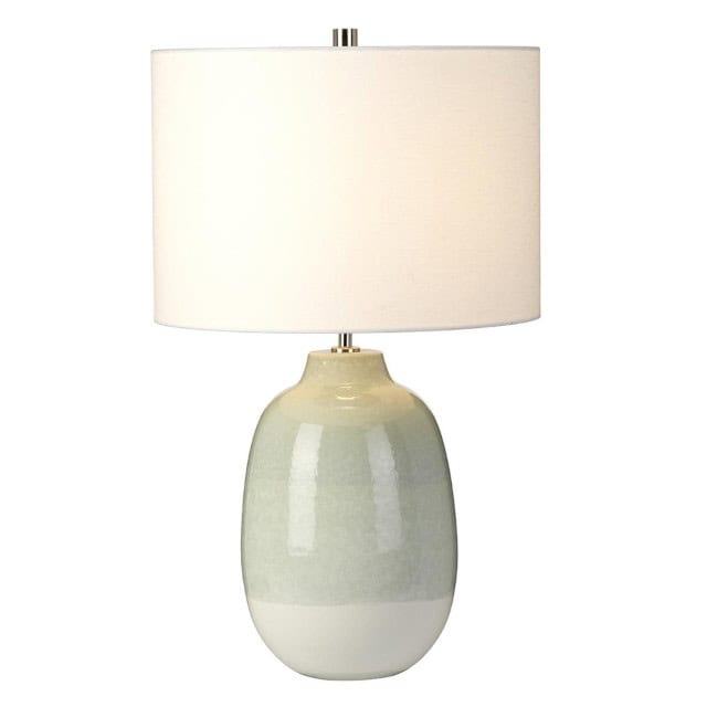 'Wrest' Green And White Table Lamp - thumbnail