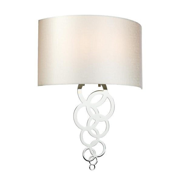 Large 'Wrinstone' Contemporary Polished Chrome Wall Light