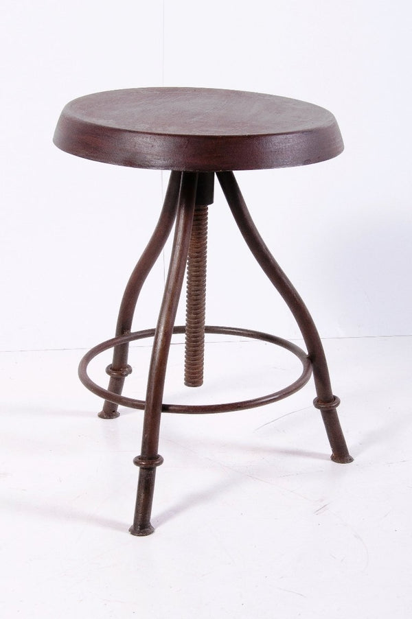 Industrial Style Adjustable Iron Pub Stool