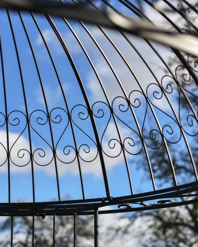 View of the heart inspired scrollwork 