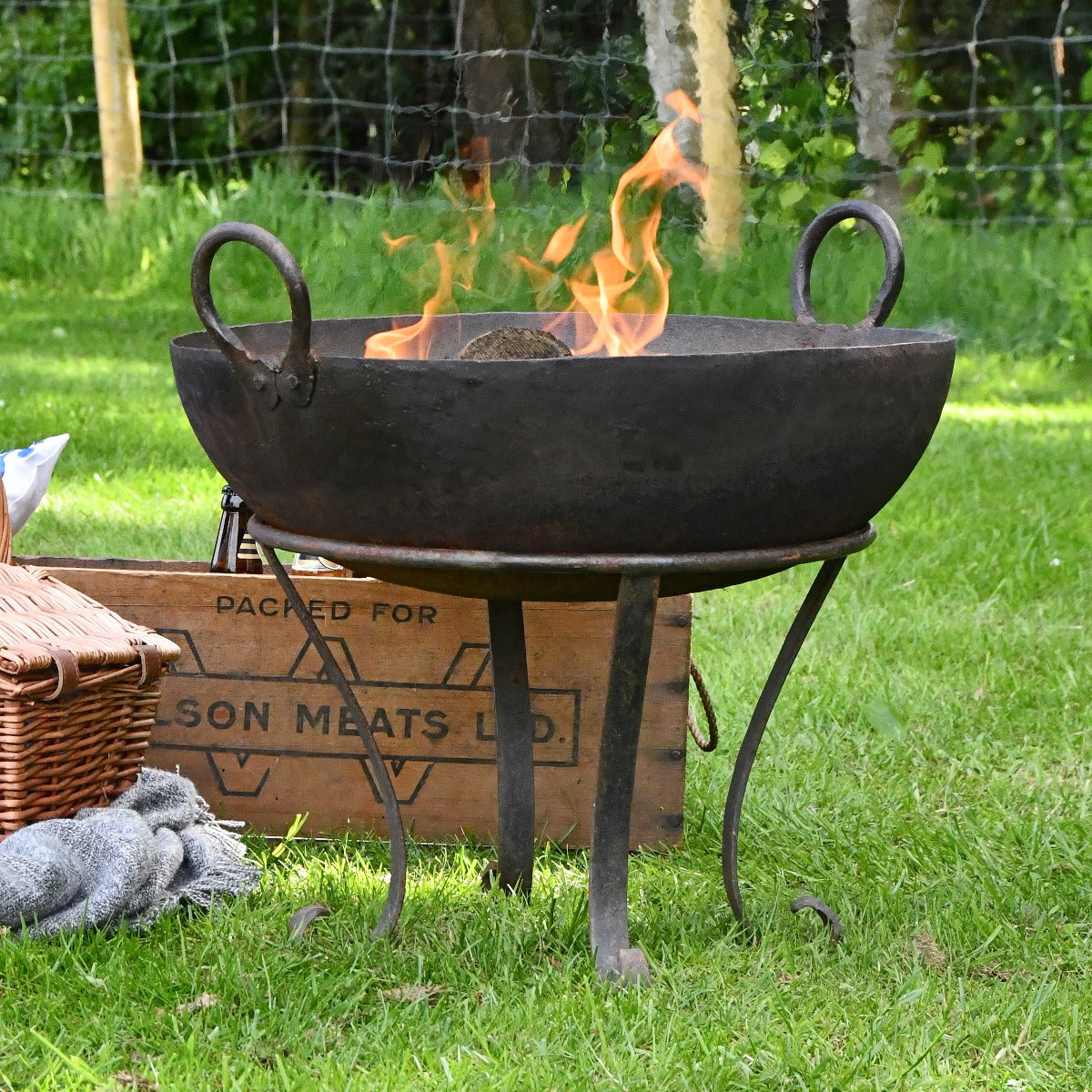 50cm Diameter Wrought Iron Kadai  Fire Bowl