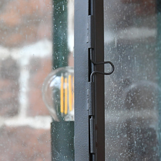 Wrought Iron Wall Lantern with Flush Fitting Wall Bracket Close Up